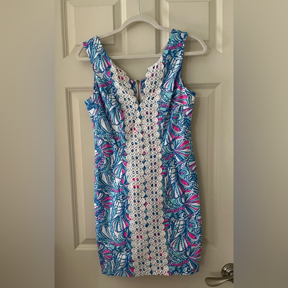 Women’s Lilly Pulitzer for Target  floral sleeveless shift dress pink/blue 4
